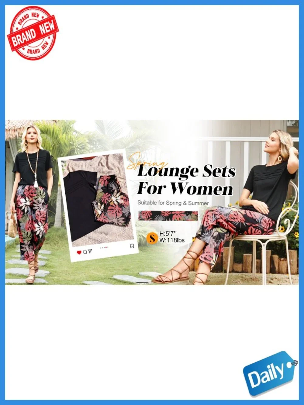 Two Piece Lounge Set Short Sleeve Wide Leg Pants Travel Outfit